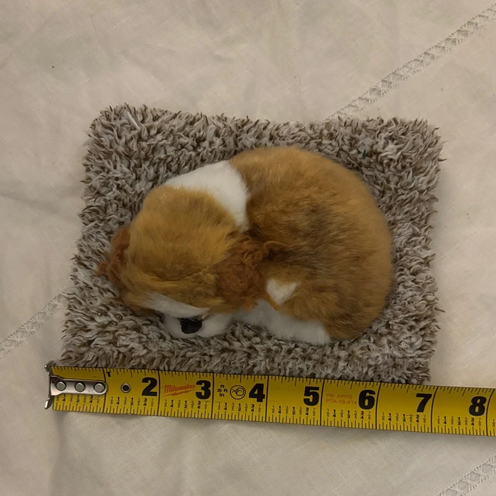 Petzzz Mini Sleeping Puppy Plush - Brown and White